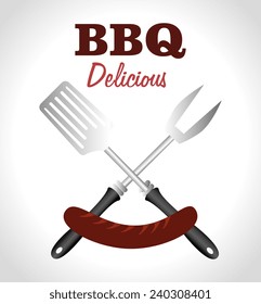 Food design over white background, vector illustration.