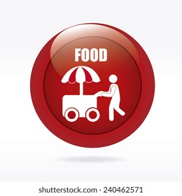 Food design over white background, vector illustration.