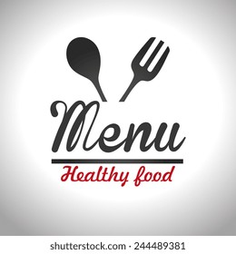 Food design over white background, vector illustration.