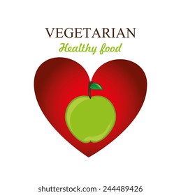 Food design over white background, vector illustration.