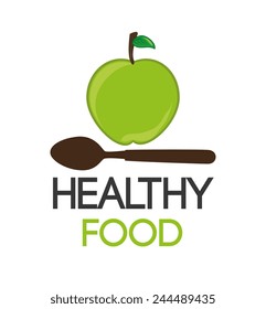 Food design over white background, vector illustration.