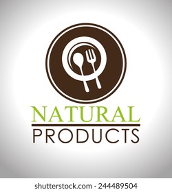 Food design over white background, vector illustration.