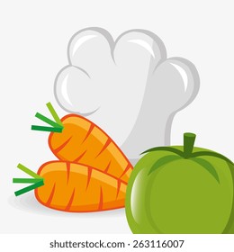 Food design over white background, vector illustration.