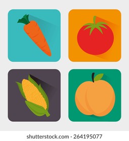 Food design over white background, vector illustration.
