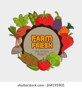 Food design over white background, vector illustration.