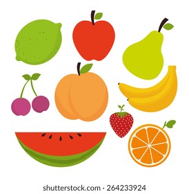 Food design over white background, vector illustration.