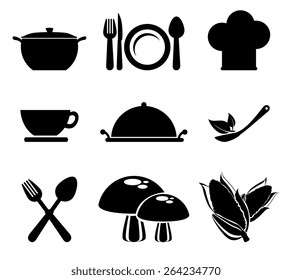 Food design over white background, vector illustration.