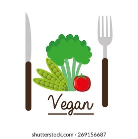 Food design over white background, vector illustration.