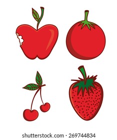 Food design over white background, vector illustration