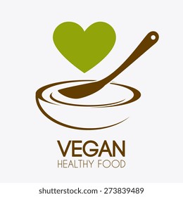 Food design over white background, vector illustration.