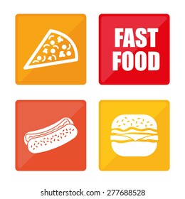 Food design over white background, vector illustration.