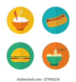 Food design over white background, vector illustration.