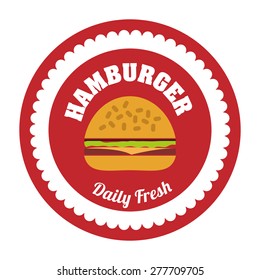 Food design over white background, vector illustration.