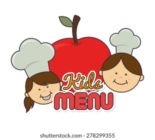 Food design over white background, vector illustration.