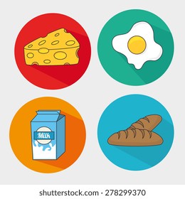 Food design over white background, vector illustration.