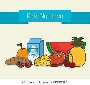 Healthy Nutrition Balanced Diet Cooking Culinary Stock Vector (Royalty ...