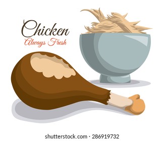 Food design over white background, vector illustration.