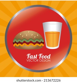 Food design over yellow background, vector illustration