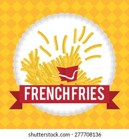 Food design over yellow background, vector illustration.