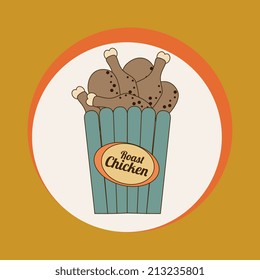 Food design over yellow background,vector illustration