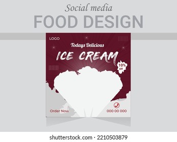 Food design template, Social media poster layout, vector food design layout for business. web banner food, drinks for fast food and restaurant.