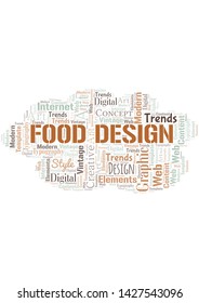 Food Design word cloud. Wordcloud made with text only.