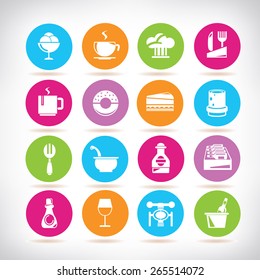 food and dessert icons