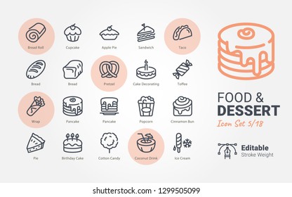 Food & Dessert vector icons