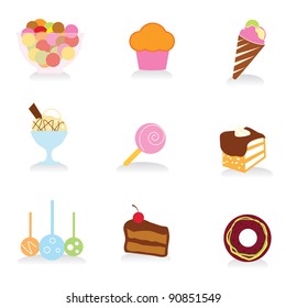 food and desserts icons