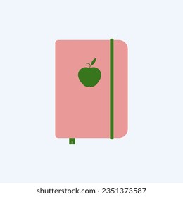 Food Diary Icon. Planner for Healthy Nutrition Outline Icon. Meal Notes Concept Editable Stroke