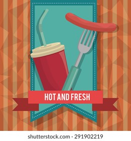Food digital design, vector illustration eps 10.
