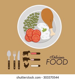 Food digital design, vector illustration eps 10 