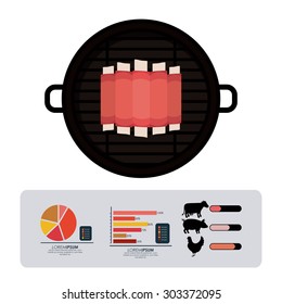 Food digital design, vector illustration eps 10 