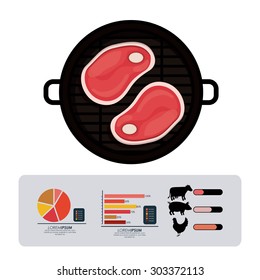 Food digital design, vector illustration eps 10 