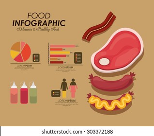 Food digital design, vector illustration eps 10 