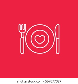 food dinning kitchen menu restaurant line icon
