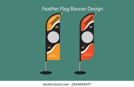 Food discount  standup Feather Flag design	
