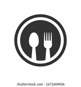 Food dish vector icon on white background