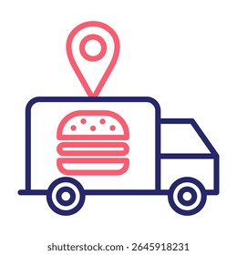 Food Distribution Icon Color Vector Illustration