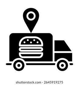 Food Distribution Icon Glyph Vector Illustration