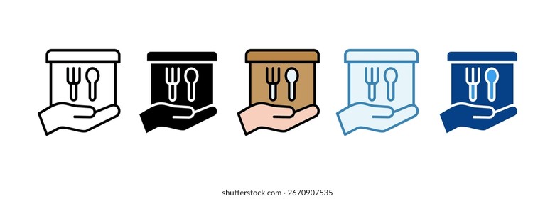 Food Distribution Icon Set Multiple Style Collection
