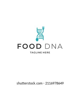 food DNA logo design concept	