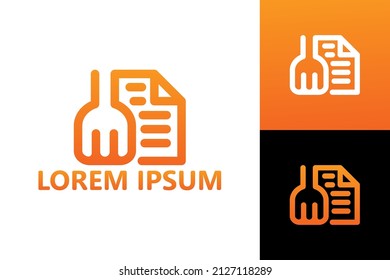 Food document logo template design vector