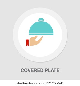 Food Dome - Catering Icon, Food Serving, Restaurant Vector Waiter Service - Dining Cover