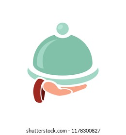 Food Dome - Catering Icon, Food Serving, Restaurant Vector Waiter Service - Dining Cover