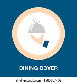 Food Dome - Catering Icon, Food Serving, Restaurant Vector Waiter Service - Dining Cover