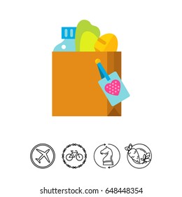 Food donate cartoon icon