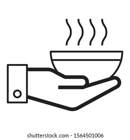 Food Donation Concept, non-profit, charitable organization vector icon design