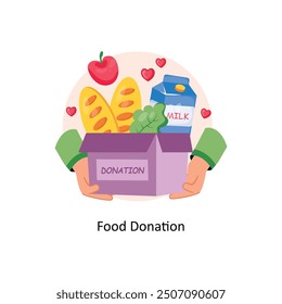 Food Donation concepts style illustrations stock illustration
