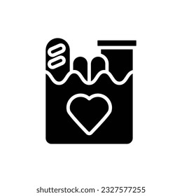 Food Donation Filled Icon Vector Illustration